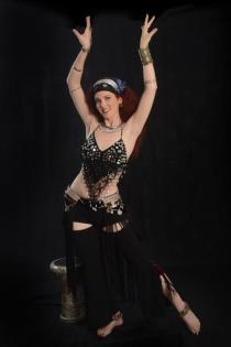 Belly dancer with drum